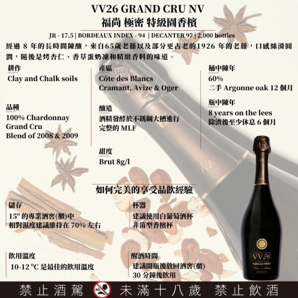 福尚特級園香檳【極密】 Frerejean Frères VV26 Grand Cru NV